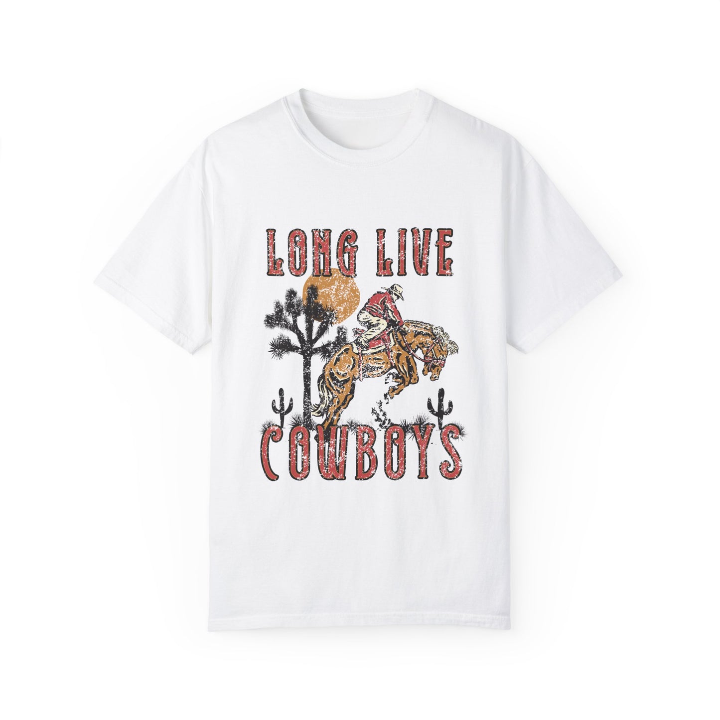 Oversized cowboy tee featuring a bold distressed design with western and rodeo elements. Vintage ranch tee perfect for fans of southwestern and rustic style. Nostalgic western graphic ideal for casual outfits and everyday comfort.