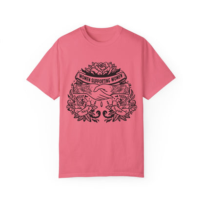 Empowering women shirt with bold floral design and a meaningful message. Retro graphic tee featuring feminist and inspirational elements. Perfect for a vintage-inspired look or boho vibes.
