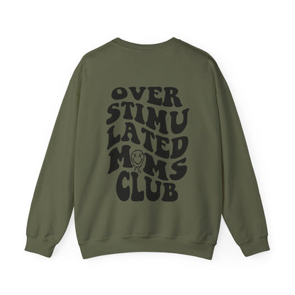 Oversized mom sweatshirt featuring a trendy graphic design for relatable and funny moms. Perfect for busy mom life, this comfy mom pullover is ideal for the exhausted moms club who love vintage and stylish crewnecks.