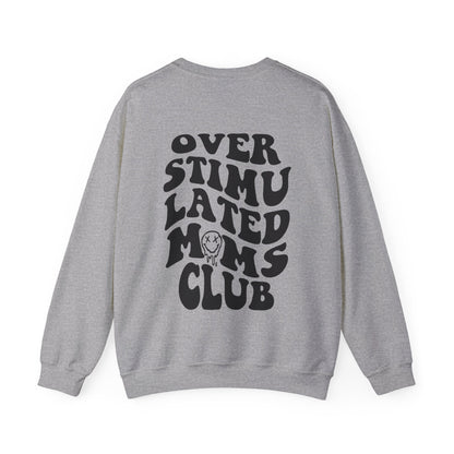 Oversized mom sweatshirt featuring a trendy graphic design for relatable and funny moms. Perfect for busy mom life, this comfy mom pullover is ideal for the exhausted moms club who love vintage and stylish crewnecks.
