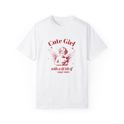 Vintage angel shirt with sassy angel print featuring a cute girl angel graphic. Oversized angel tee with retro vibes. Aesthetic angel shirt for casual looks. Funny retro angel tee with whimsical design. Unique angel tee for bold, stylish outfits.