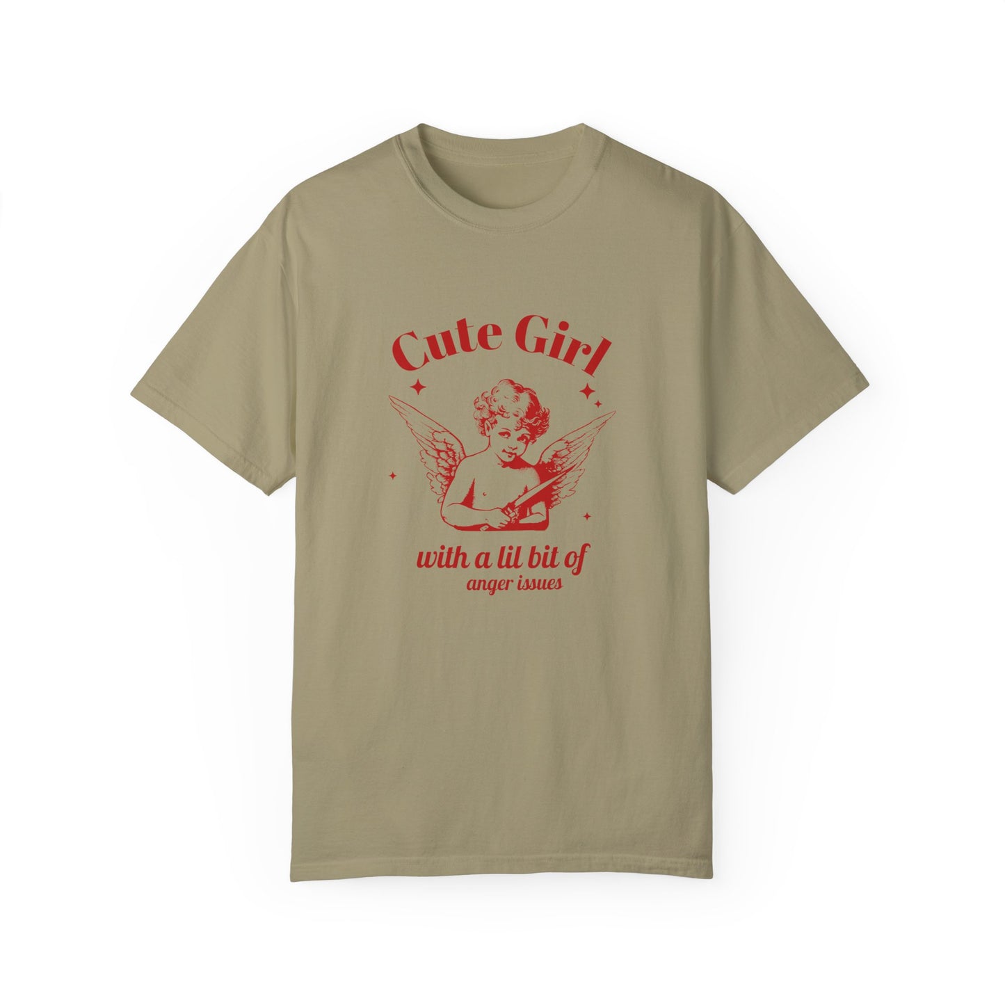 Vintage angel shirt with sassy angel print featuring a cute girl angel graphic. Oversized angel tee with retro vibes. Aesthetic angel shirt for casual looks. Funny retro angel tee with whimsical design. Unique angel tee for bold, stylish outfits.