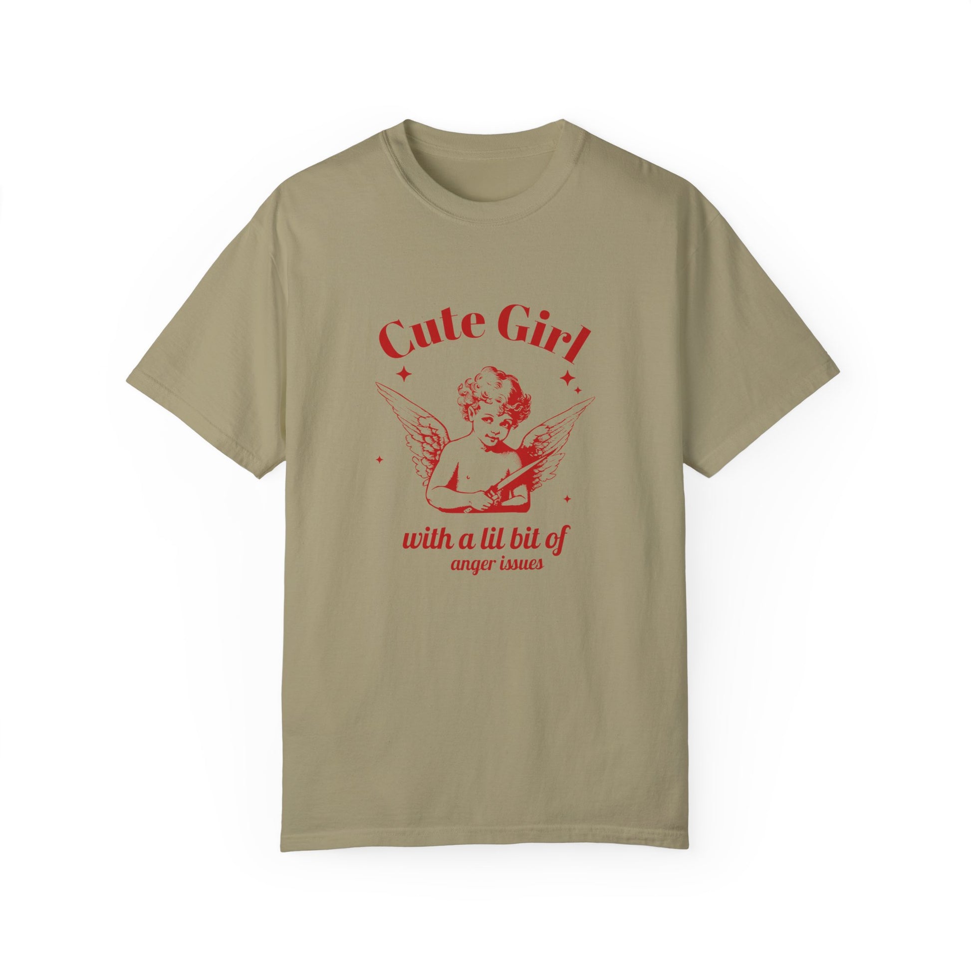 Vintage angel shirt with sassy angel print featuring a cute girl angel graphic. Oversized angel tee with retro vibes. Aesthetic angel shirt for casual looks. Funny retro angel tee with whimsical design. Unique angel tee for bold, stylish outfits.