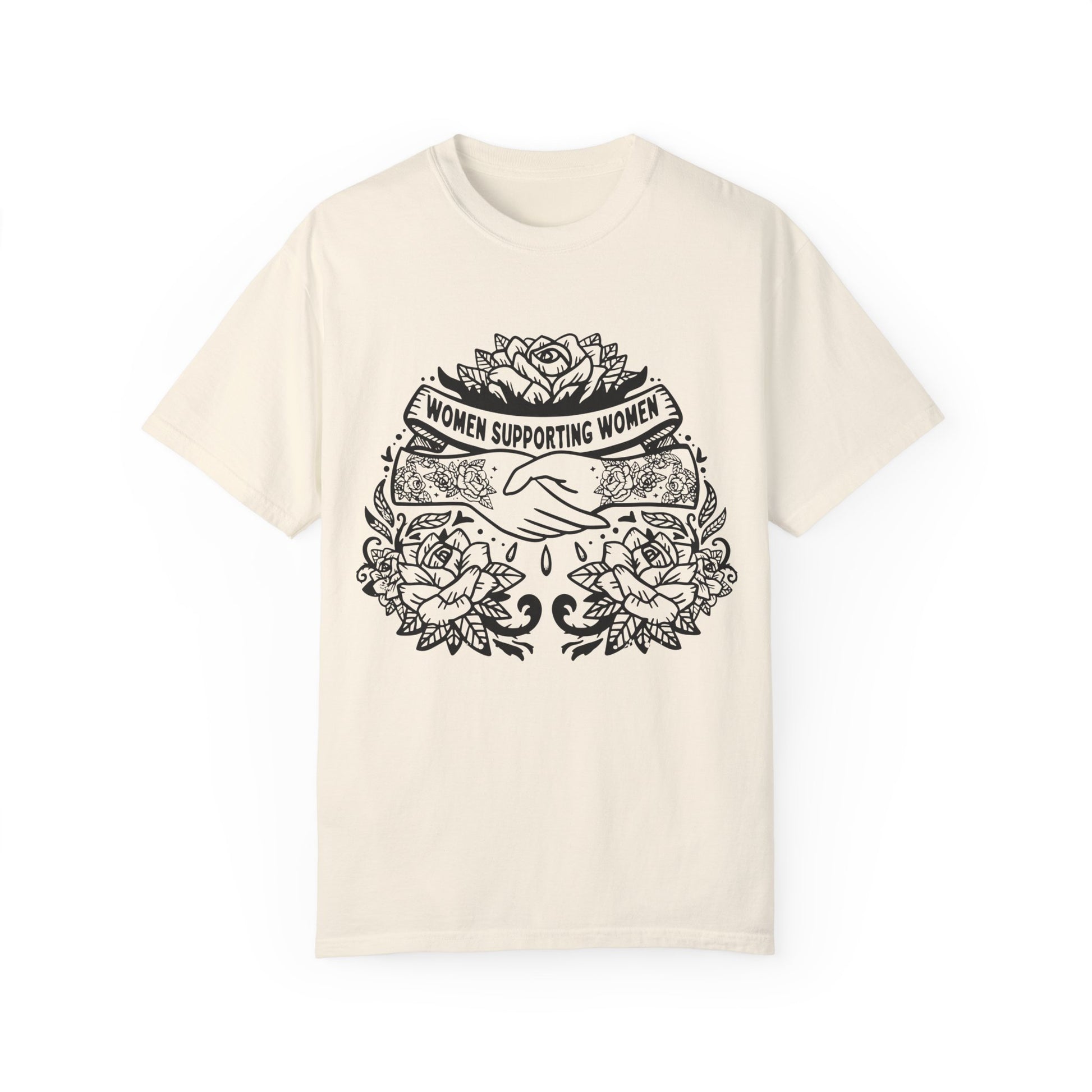 Empowering women shirt with bold floral design and a meaningful message. Retro graphic tee featuring feminist and inspirational elements. Perfect for a vintage-inspired look or boho vibes.