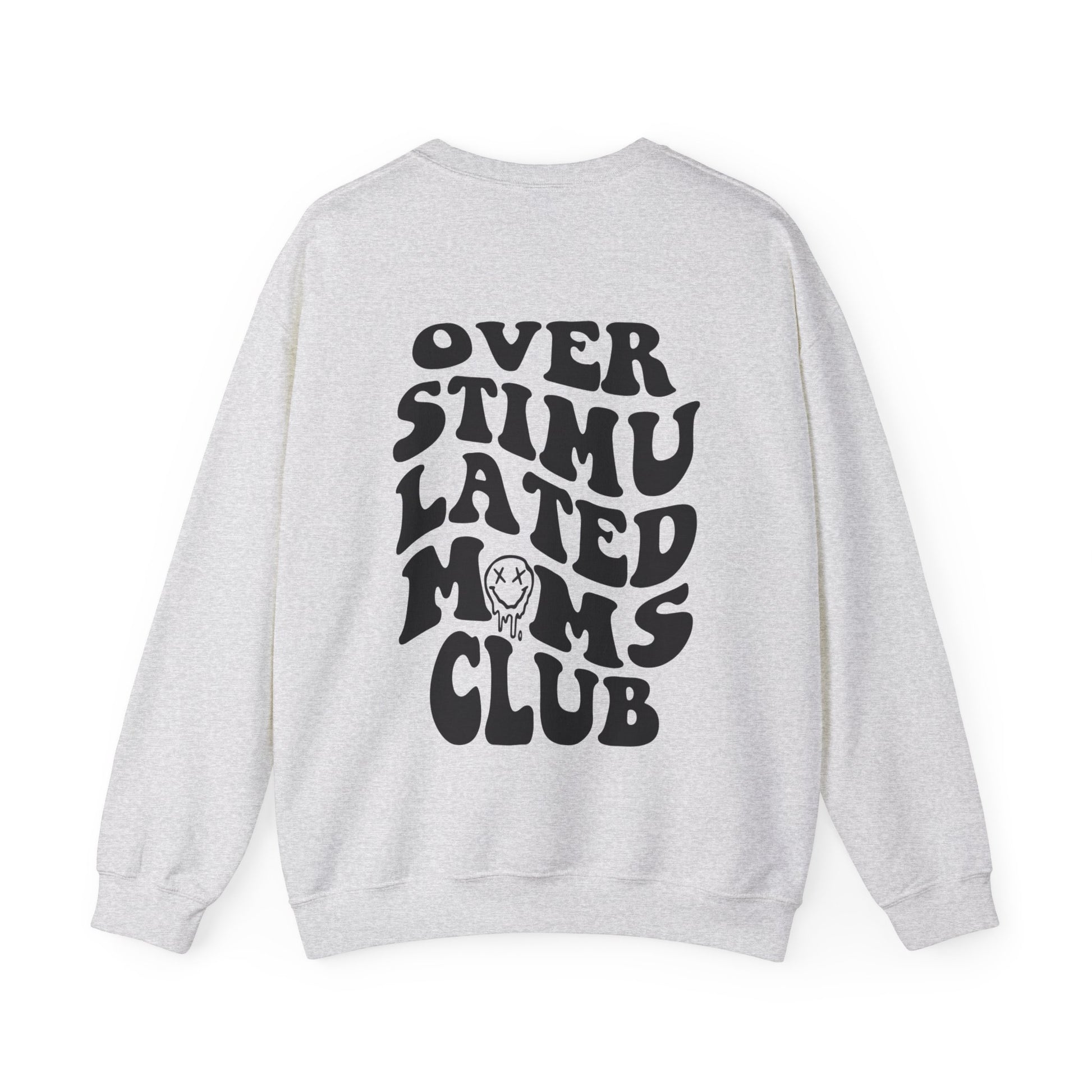 Oversized mom sweatshirt featuring a trendy graphic design for relatable and funny moms. Perfect for busy mom life, this comfy mom pullover is ideal for the exhausted moms club who love vintage and stylish crewnecks.