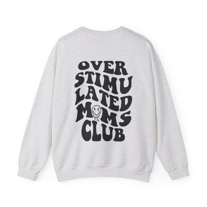 Oversized mom sweatshirt featuring a trendy graphic design for relatable and funny moms. Perfect for busy mom life, this comfy mom pullover is ideal for the exhausted moms club who love vintage and stylish crewnecks.