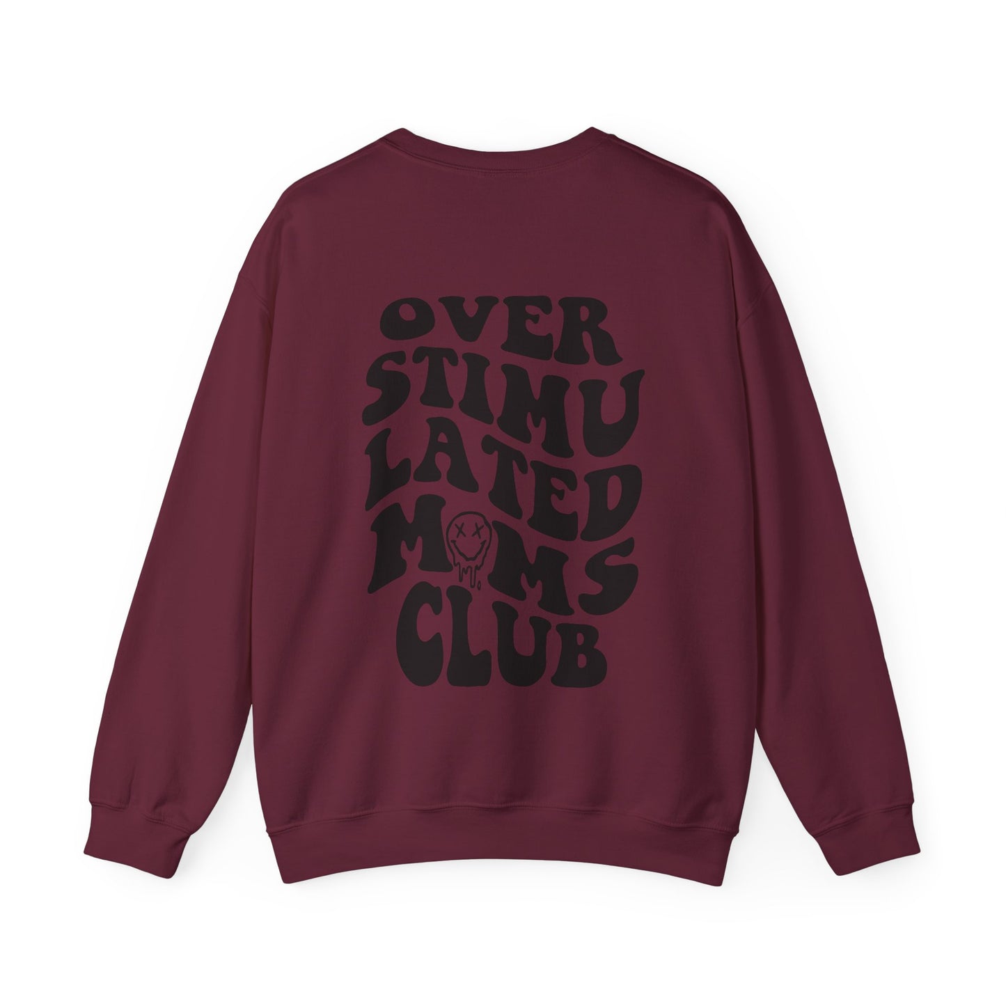 Oversized mom sweatshirt featuring a trendy graphic design for relatable and funny moms. Perfect for busy mom life, this comfy mom pullover is ideal for the exhausted moms club who love vintage and stylish crewnecks.