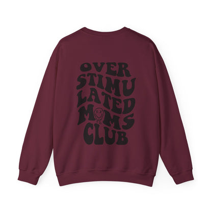 Oversized mom sweatshirt featuring a trendy graphic design for relatable and funny moms. Perfect for busy mom life, this comfy mom pullover is ideal for the exhausted moms club who love vintage and stylish crewnecks.
