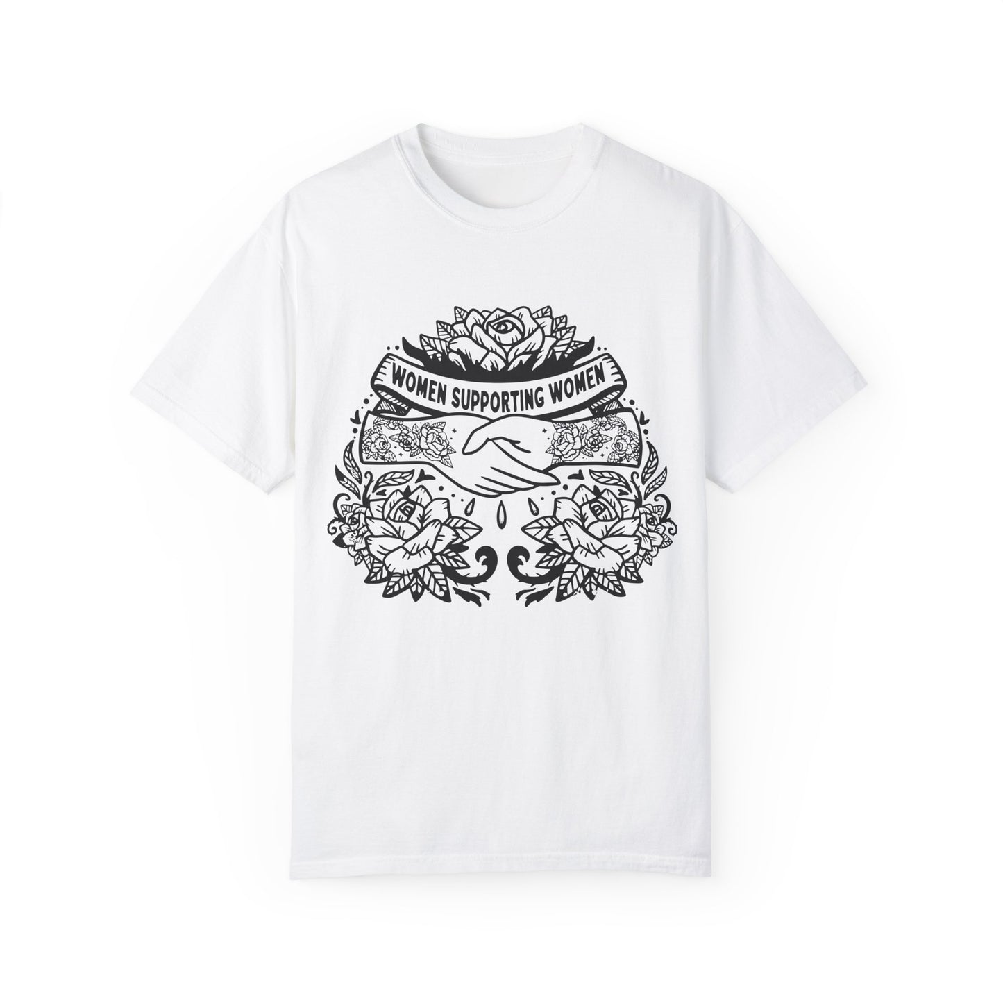 Empowering women shirt with bold floral design and a meaningful message. Retro graphic tee featuring feminist and inspirational elements. Perfect for a vintage-inspired look or boho vibes.