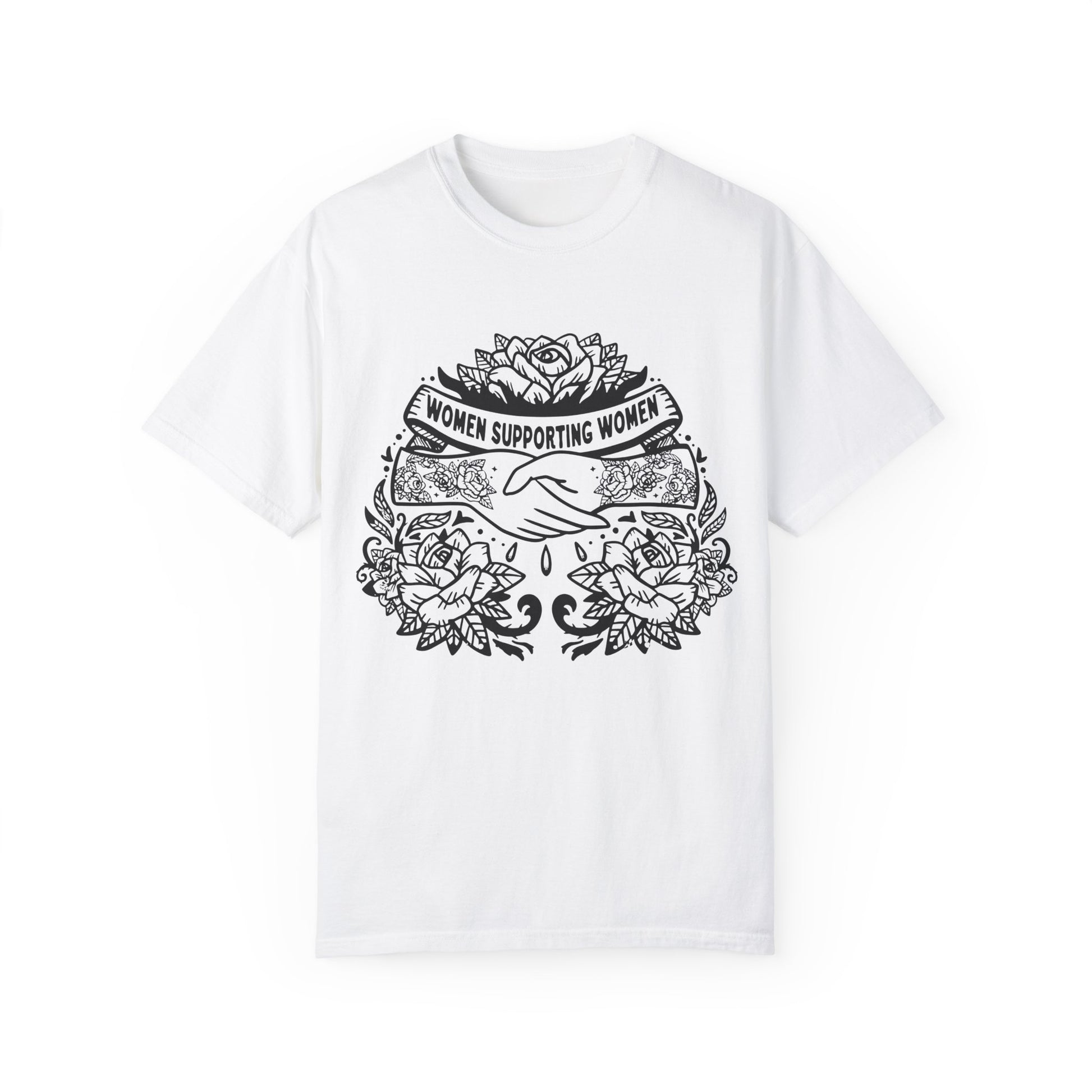 Empowering women shirt with bold floral design and a meaningful message. Retro graphic tee featuring feminist and inspirational elements. Perfect for a vintage-inspired look or boho vibes.