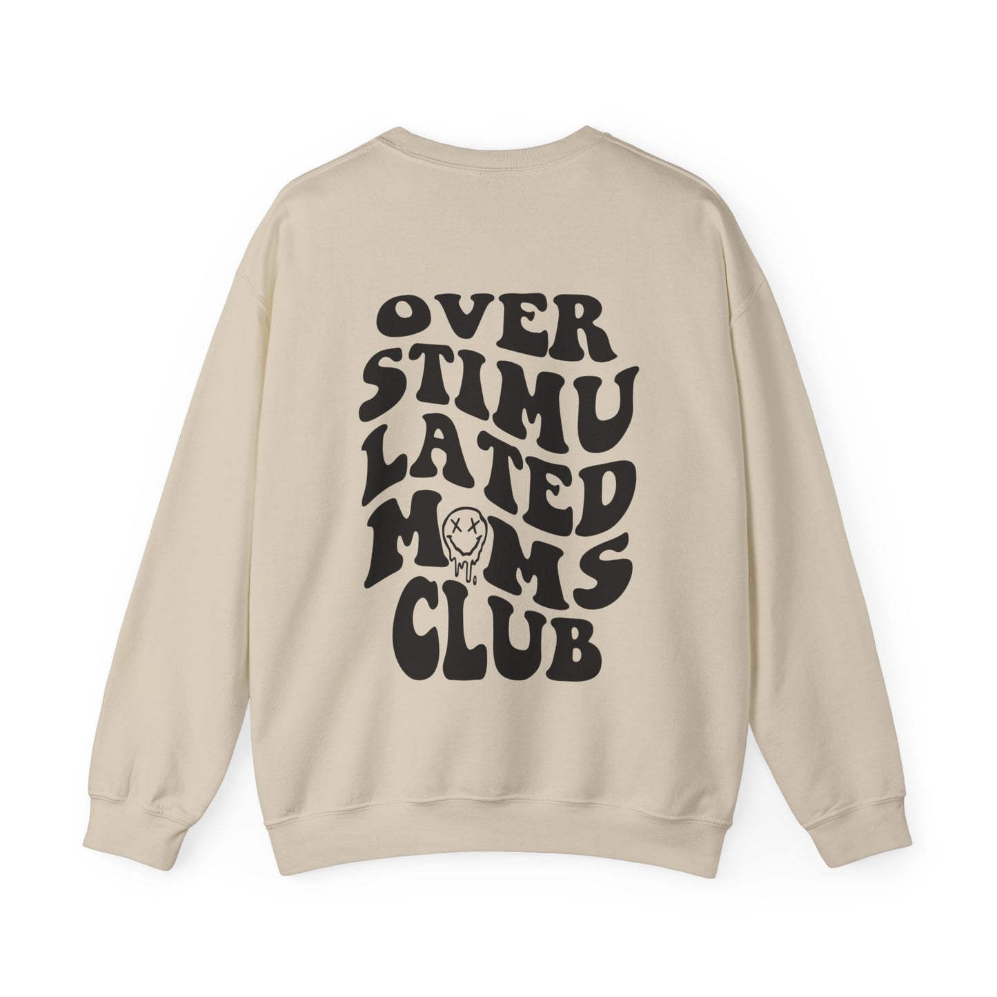 Oversized mom sweatshirt featuring a trendy graphic design for relatable and funny moms. Perfect for busy mom life, this comfy mom pullover is ideal for the exhausted moms club who love vintage and stylish crewnecks.