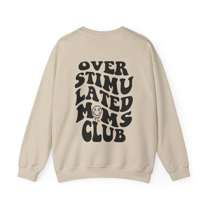 Oversized mom sweatshirt featuring a trendy graphic design for relatable and funny moms. Perfect for busy mom life, this comfy mom pullover is ideal for the exhausted moms club who love vintage and stylish crewnecks.