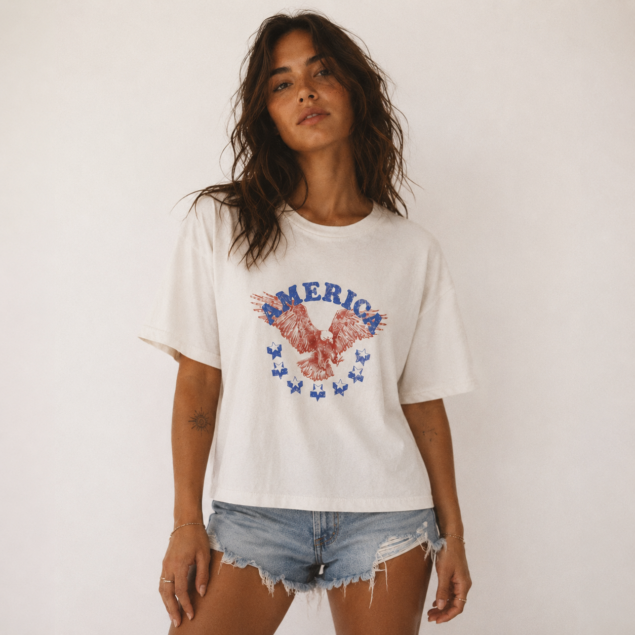 America Vintage Eagle Boxy Tee