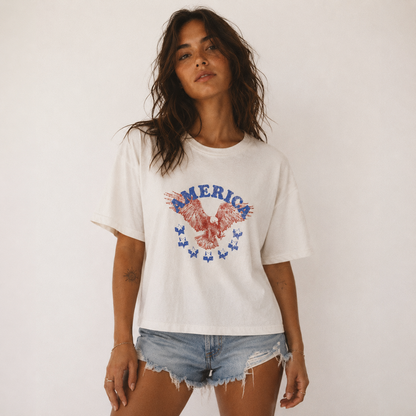 America Vintage Eagle Boxy Tee