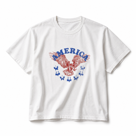 America Vintage Eagle Boxy Tee