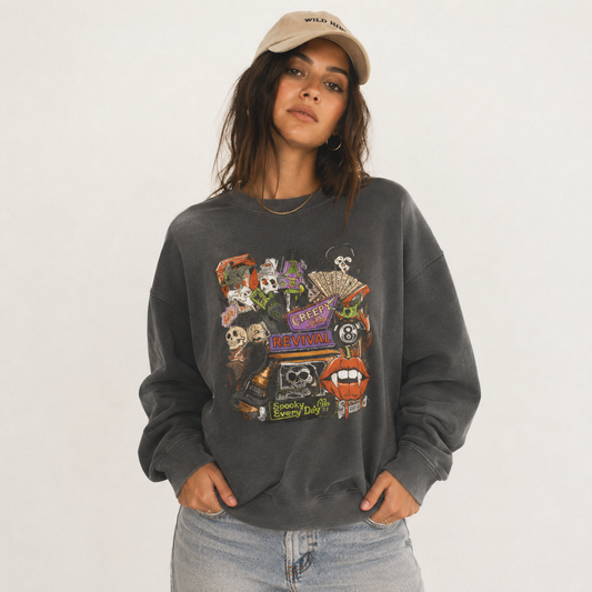 Halloween Collage Crewneck