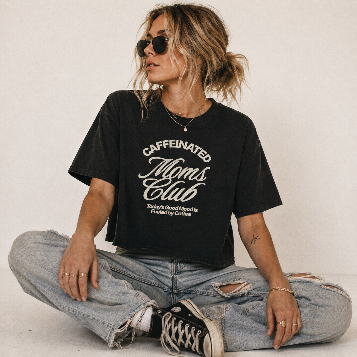 Caffeinated Moms Club Boxy Tee